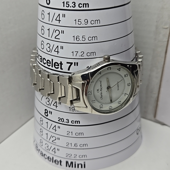 Womens Charles Raymond Silver Tone Quartz Watch New Battery V099BL - Picture 6 of 10